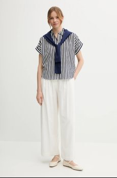 Рубашка с примесью льна United Colors of Benetton