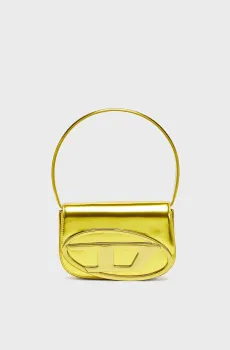 Женская золотистая кожаная сумка 1DR Золотой ONESIZE Diesel X08396 PS202