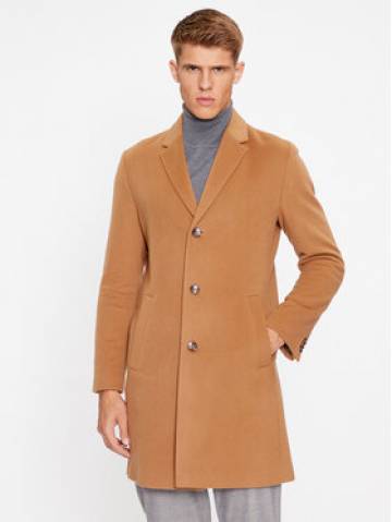 Boss Вовняне пальто H-Hyde-C-224 50485199 Коричневий Regular Fit Boss Вовняне пальто H-Hyde-C-224 50485199 Коричневий Regular Fit