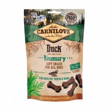 Лакомство для собак Carnilove Soft Snack с уткой и розмарином, 200 г Лакомство для собак Carnilove Soft Snack с уткой и розмарином, 200 г