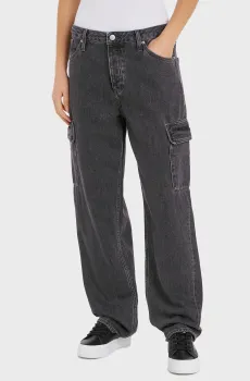 Женские темно-серые джинсы 90S STRAIGHT CARGO POCKETS Серый 27 Calvin Klein Jeans J20J223896