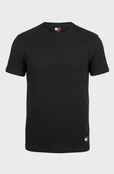 Мужская черная футболка REG WAFFLE Черный XL Tommy Jeans DM0DM22529