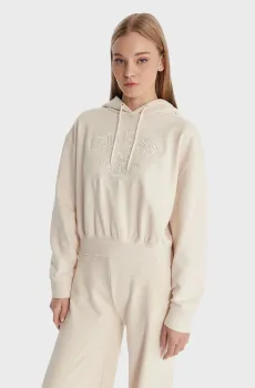 Женское белое худи Белый M Guess V6RQ03.KD761;G012
