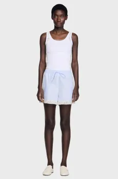 Женские голубые шорты Голубой 36 Sandro SFPSH00558_Sky Blue