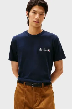 Мужская темно-синяя футболка OUTLINE Синий XL Tommy Hilfiger MW0MW40011