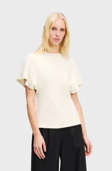 Женская белая футболка FLUID FEMININE Белый M Karl Lagerfeld A2W17061