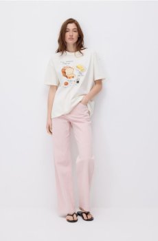 Reserved - Джинси wide leg у рубчик - рожевий - 161IL-03J