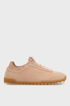 Женские персиковые замшевые кроссовки LOW PROFILE RUN Розовый 36 Calvin Klein HW0HW03150