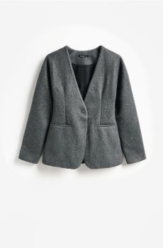 Reserved - Блейзер slim fit - середньо-сірий - 652KE-85M