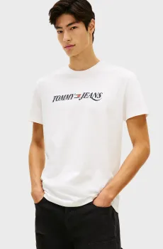 Мужская белая футболка VINTAGE Белый M Tommy Jeans DM0DM22548