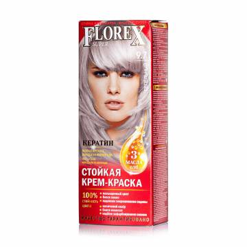 Стойкая крем-краска для волос Florex Super 9.7 Пепельный, 100 мл Стойкая крем-краска для волос Florex Super 9.7 Пепельный, 100 мл