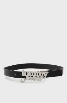 Женский черный кожаный ремень SCRIPT BOLD Черный 80 Tommy Jeans AW0AW18101