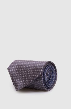 Синий галстук из шелка Geometries