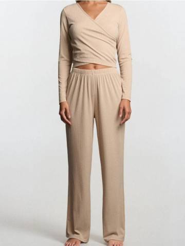 Піжамний комплект із двох предметів - нюдовий Піжамний комплект із двох предметів - нюдовий