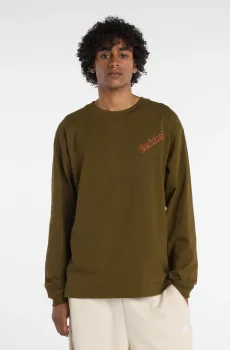 Мужской зеленый лонгслив AAthletics Runners Map Зеленый XXL New Balance MT53917WDL