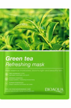 Тканевая маска для лица Bioaqua Plant Essence Green Tea Refreshing Mask Зеленый чай, 25 г