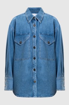 Голубая джинсовая рубашка Camicia с монограммой