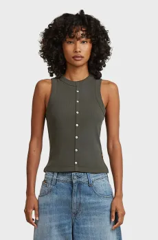 Женская темно-серая майка Heritage Серый L G-Star RAW D27971,E136