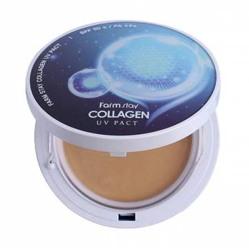 Компактная пудра для лица FarmStay Collagen UV Pact SPF 50+ PA+++ с коллагеном, со сменным блоком, тон 13, 2*12 г Компактная пудра для лица FarmStay Collagen UV Pact SPF 50+ PA+++ с коллагеном, со сменным блоком, тон 13, 2*12 г