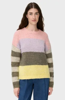 Женский джемпер в полоску Разноцветный S Camel Active 309543-6K75-54