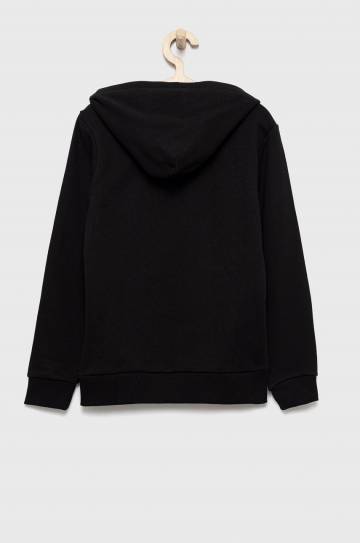 Детская хлопковая кофта Calvin Klein Jeans цвет чёрный с принтом Детская хлопковая кофта Calvin Klein Jeans цвет чёрный с принтом