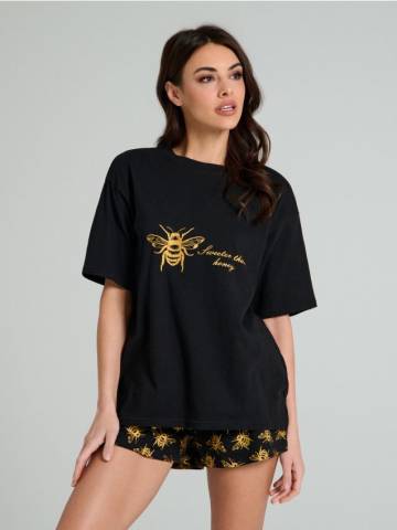 Бавовняна піжама - чорний