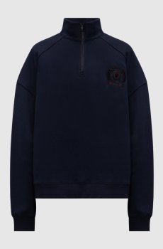 Синий свитшот с молнией