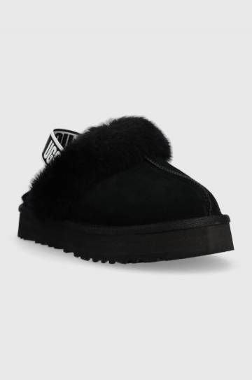 Кожаные тапочки UGG Funkette цвет чёрный Кожаные тапочки UGG Funkette цвет чёрный
