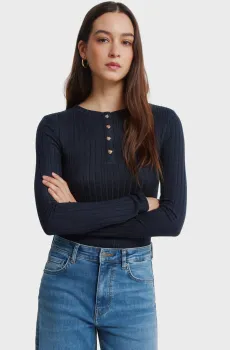 Женский темно-синий лонгслив Синий L SPRINGFIELD 6766050