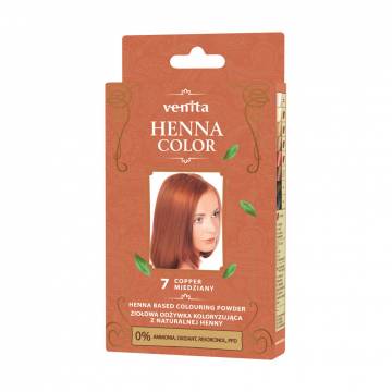 Хна для окрашивания волос Venita Henna Color 7 Copper, 25 г Хна для окрашивания волос Venita Henna Color 7 Copper, 25 г