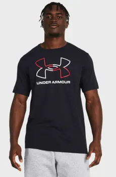 Мужская черная футболка UA GL FOUNDATION UPDATE SS Черный S Under Armour 1382915-001