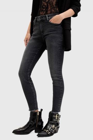 Хлопковые джинсы AllSaints MILLER PUSHUP JEAN цвет чёрный W052EB Хлопковые джинсы AllSaints MILLER PUSHUP JEAN цвет чёрный W052EB