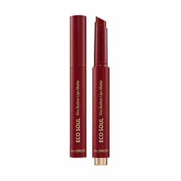 Матовая помада для губ The Saem Eco Soul Kiss Button Lips Matte 03 Mauve Burgundy, 2 г Матовая помада для губ The Saem Eco Soul Kiss Button Lips Matte 03 Mauve Burgundy, 2 г