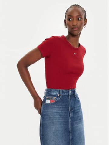 Tommy Jeans Футболка Essential DW0DW17383 Червоний Slim Fit Tommy Jeans Футболка Essential DW0DW17383 Червоний Slim Fit