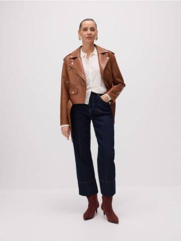 Reserved - LADIES` OUTER JACKET & BELT - золотисто-коричневий - YT386-82X Reserved - LADIES` OUTER JACKET & BELT - золотисто-коричневий - YT386-82X