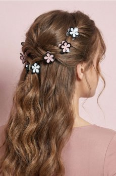 Шпильки для волосся, 6 шт. - різнобарвний