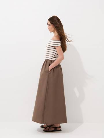 Mohito - Сукня міді з відкритими плечима - бежевий - 32