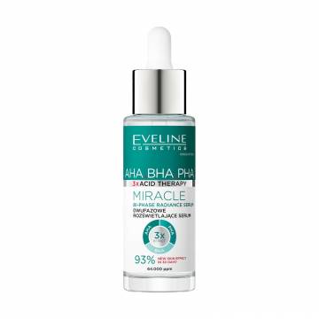 Сыворотка для лица Eveline Cosmetics 3 x Acid Therapy AHA BHA PHA Miracle Bi-Phase Radiance Serum, 30 мл Сыворотка для лица Eveline Cosmetics 3 x Acid Therapy AHA BHA PHA Miracle Bi-Phase Radiance Serum, 30 мл