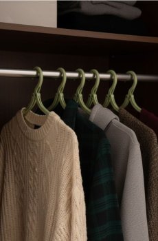 Складні вішалки для білизни 5 pack - блідо-зелений