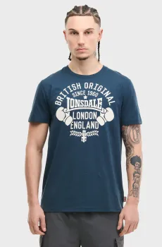 Мужская синяя футболка CATTERICK Синий XXL Lonsdale 117865