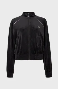 Женская черная велюровая спортивная кофта IKON Черный XS Karl Lagerfeld B1W20029