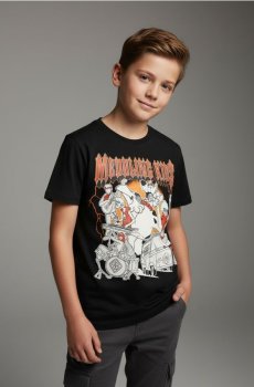 Бавовняна футболка з принтом Scooby-Doo - чорний