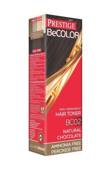 Безаммиачный оттеночный бальзам для волос Vips Prestige BeColor Semi-Permanent Hair Toner BC02 Натуральный шоколад, 100 мл