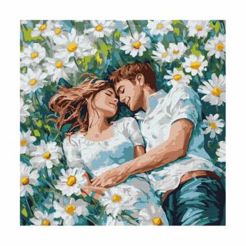 Картина по номерам Ideyka Твои объятия среди цветов, 40*40 см (KHO8629)