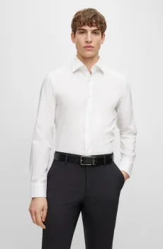 Мужская белая рубашка Белый 42 BOSS 50469345;100