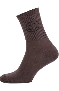 Носки женские Siela RT1322-128 Smile высокие, спортивные, коричневые, размер 39-42