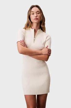 Женское бежевое платье Naia Nylon Бежевый XXS Calvin Klein Jeans LV044C330G