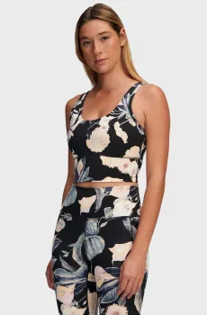 Женский черный топ с узором Meridian Fitted CropTankPrnt Черный S Under Armour 1380983-001