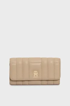 Женский бежевый кошелек TH FEMININE LRG FLAP Бежевый ONESIZE Tommy Hilfiger AW0AW17475