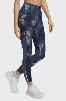 Женские темно-синие тайтсы UA Launch Ankle Print Tights Синий XS Under Armour 1369772-044